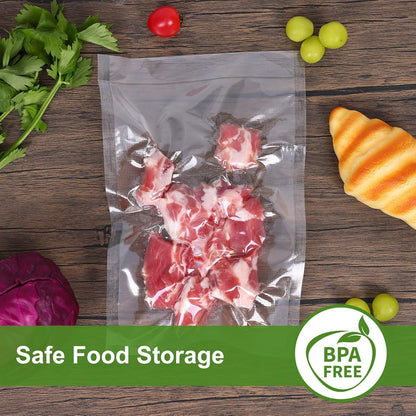 Moretoes Vacuum Sealer Bags - 200pcs BPA-Free Food Saver Bags, Quart Size 8" x 12" for Meal Prep & Storage