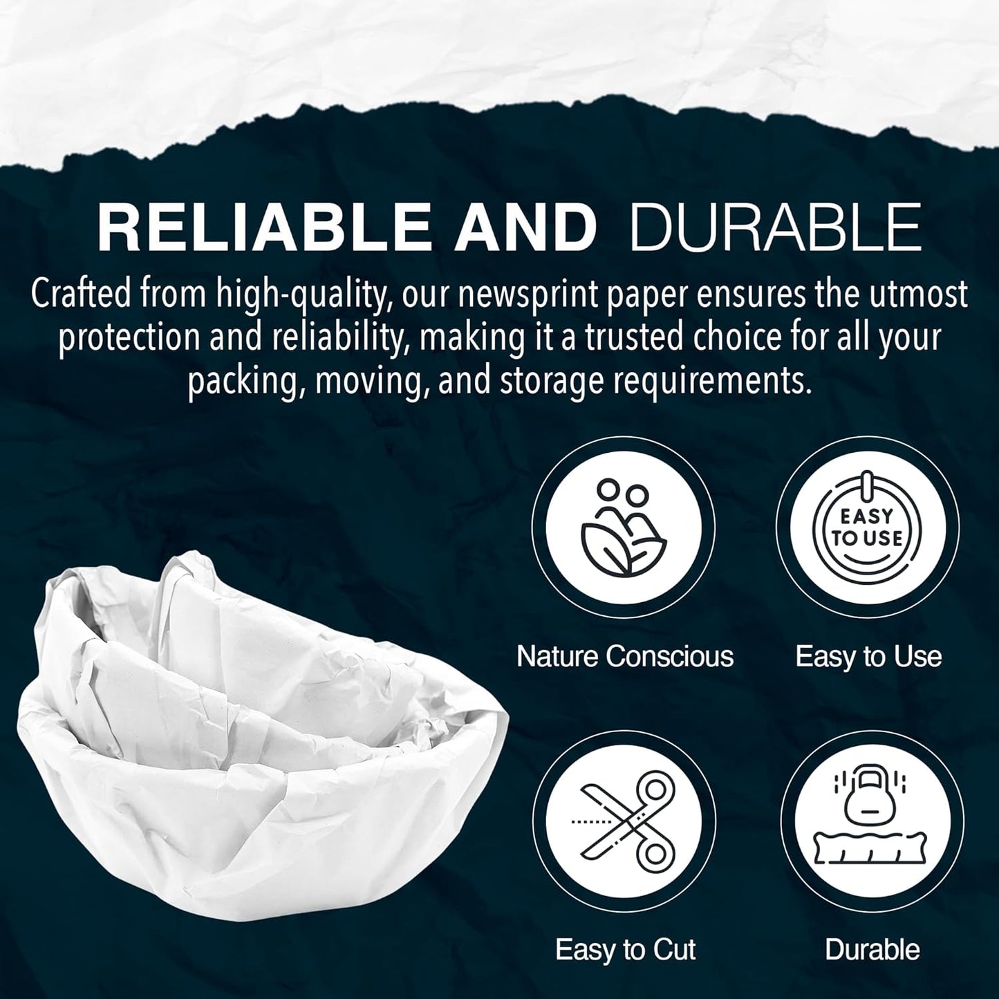 Packing Paper Sheets - 100 Small White Sheets for Moving | Protect Fragile Items & Wrap Gifts (13 x 12 Inch)