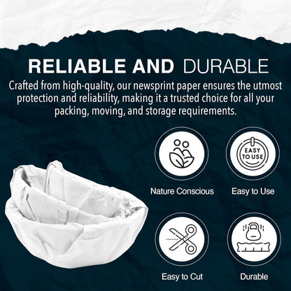 Packing Paper Sheets - 100 Small White Sheets for Moving | Protect Fragile Items & Wrap Gifts (13 x 12 Inch)