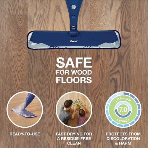 Bona Hardwood Floor Cleaner Cartridge - 34 Fl Oz Unscented Refillable Solution for Wood Floors