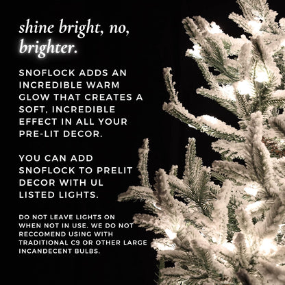 ShimmerSpec Premium Self-Adhesive Snow Flock Powder - Perfect for Christmas Trees & Decor | 2 lbs Made in USA