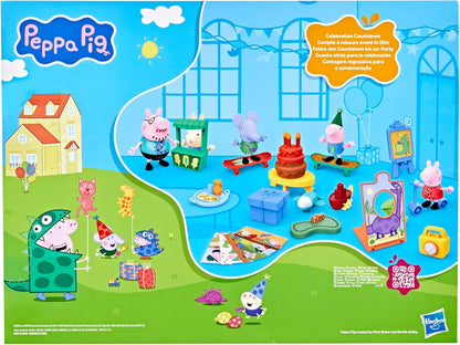 Peppa Pig Advent Calendar - George's Party with 24 Surprise Toys & Stickers | Perfect for Kids 3+