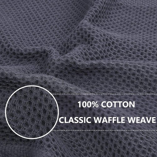 Homaxy 100% Cotton Waffle Weave Dish Cloths - Ultra Soft & Absorbent, Quick Drying | 12 x 12 Inches, 6-Pack