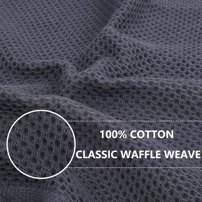 Homaxy 100% Cotton Waffle Weave Dish Cloths - Ultra Soft & Absorbent, Quick Drying | 12 x 12 Inches, 6-Pack