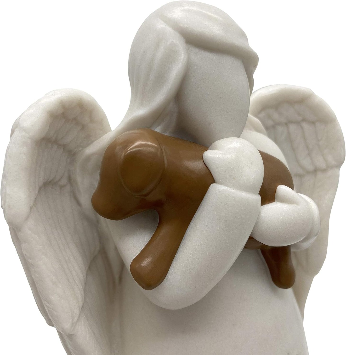 OakiWay Dog Memorial Gifts - Angel Candle Holder Statue with Flickering LED Light | Pet Loss Sympathy Gift for Dog Lovers