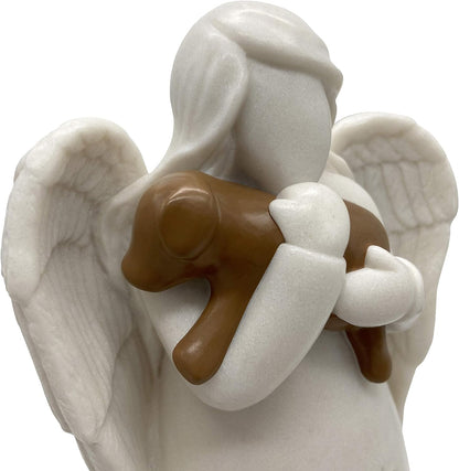 OakiWay Dog Memorial Gifts - Angel Candle Holder Statue with Flickering LED Light | Pet Loss Sympathy Gift for Dog Lovers