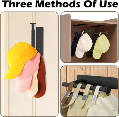 Skiennix Hat Rack - Versatile Door & Wall Organizer for Baseball Caps - Space-Saving Design