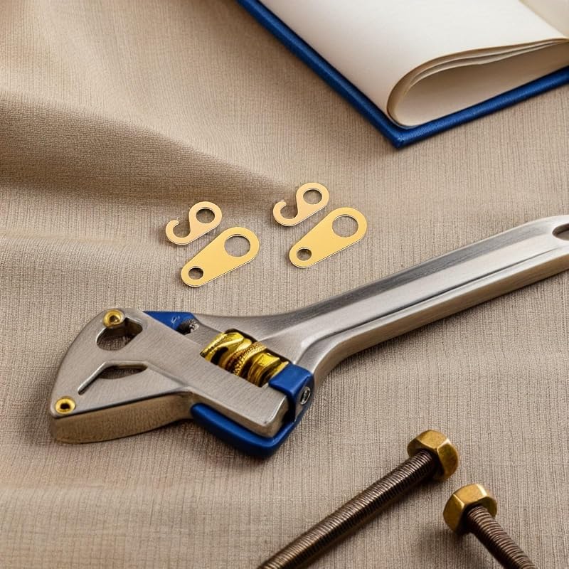 Metal Clock Chain Tabs with Swivel Loop - 4Pcs for Grandfather Clocks
