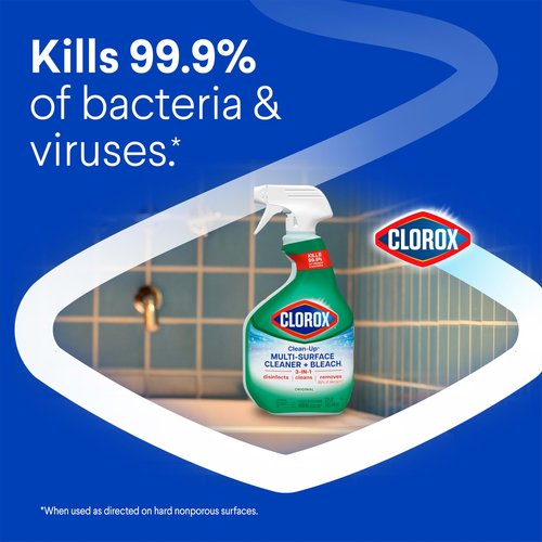 Clorox Clean-Up Multi-Surface Cleaner with Bleach, Original, Spray Bottle, 32 Fl Oz. (Pack May Vary)