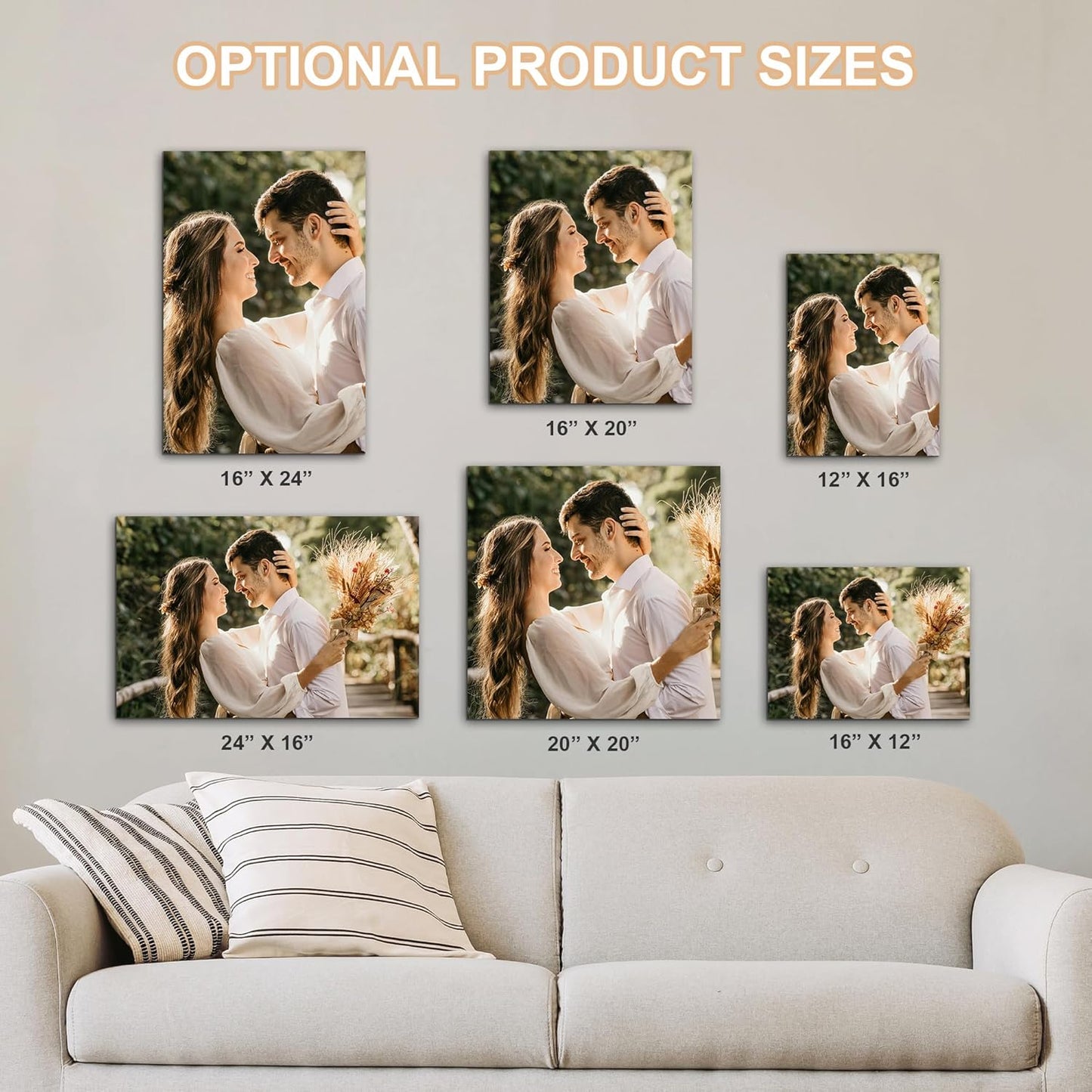 WayToLight Custom Canvas Prints - Personalized Framed Wall Art for Home Decor | Ideal Christmas Gifts (8" x 10")