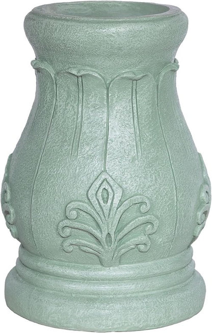 Alpine Corporation 12" Tall Roman Column Gazing Globe Display Stand - Indoor/Outdoor Use