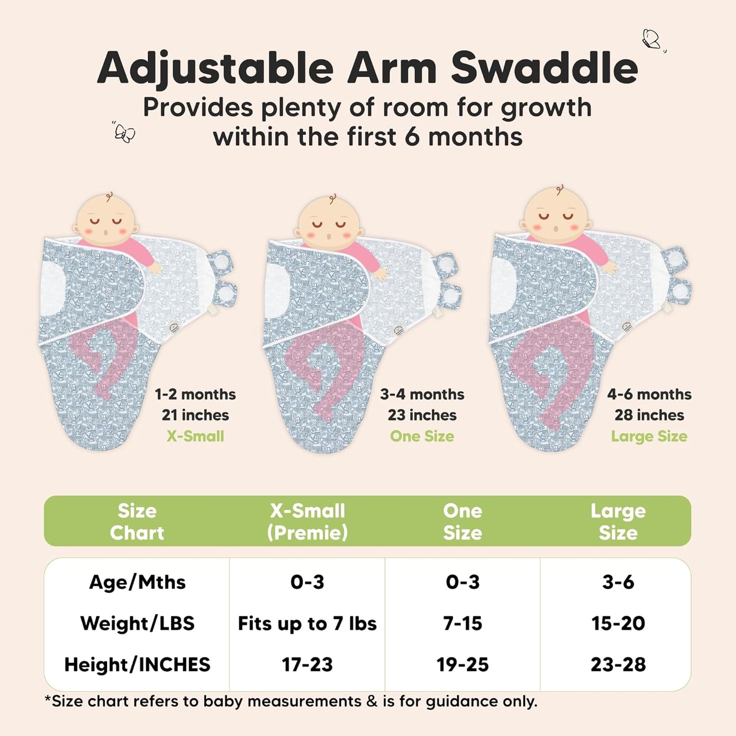 Organic Baby Swaddle Sleep Sacks by [Brand Name] - Soft & Snug for Newborns 0-3 Months | 3-Pack