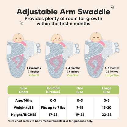 Organic Baby Swaddle Sleep Sacks by [Brand Name] - Soft & Snug for Newborns 0-3 Months | 3-Pack