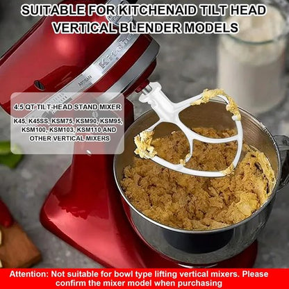 K45B Coated Flat Beater for Kitchenaid Mixer Compatible for 4.5 QT Tilt-Head Stand Mixer Fit For KSM90 K45 Kitchen Mixer Paddle Attachment