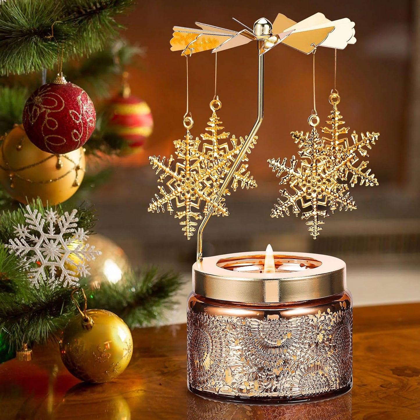 Snowflake | Unique Rotatable Scented Candles Gift for Women - Perfect Birthday & Anniversary Present