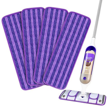 2 Pack Upgraded Reusable Mop Pads Compatible with Swiffer PowerMop, Mop Refill Pads Replacement for Swiffer Power Mop Spray Mop Pads for Multi-Surface Floor Cleaning, Quality Updated Cationic Material