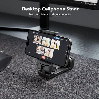 MiiKARE Universal Airplane Travel Phone Holder - 360° Rotation Handsfree Mount for Desk & Tray Table
