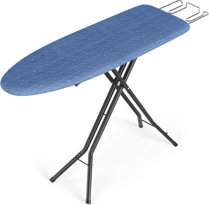 SONGMICS Ironing Board - Height Adjustable Up to 35 Inches | Foldable Design with 4-Layer Cover & Iron Rest - Midnight Blue