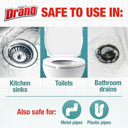 Drano Max Build-Up Remover | Enzyme & Probiotic Drain Cleaner - Prevent Clogs & Odors, 60 oz