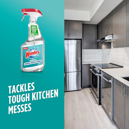 Windex Vinegar Glass Cleaner Spray - Prevents Leakage & Breakage | 23 Fl Oz