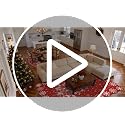 Christmas Area Rug 5x7 Snowflake & Tree - Washable Non-Slip Holiday Carpet