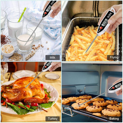 Skiennix Digital Meat Thermometer - Instant Read Cooking Tool for BBQ, Candy, Oil & More | Versatile Kitchen Use