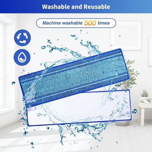 BYOFI 15-Pack Microfiber Mop Pads for Bona Mpo- Washable Reusable Refills for Hardwood, Tile & Multi-Surface Floors | Pet Hair & Stain Remover