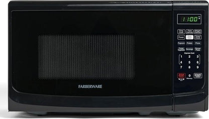Farberware 0.7 Cu. Ft. Microwave Oven - 700 Watts, Auto Cook Settings & Child Safety Lock | Black