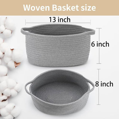 Happyiren Cute Woven Storage Basket - Versatile Organizer with Handle for Gifts | Ideal for Baby Toys & Pet Supplies