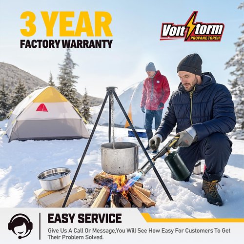 Cooking Torch Kitchen Blow Torch Flamethrower, Grill Gun Propane Torch Flame Thrower Gun with High Output, Adjustable Flame, Food Sous Vide Culinary Torch for Searing Steaks Lighting Campfires(Yellow)