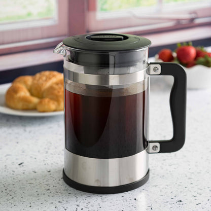 Primula 2-in-1 Coffee Maker, Make French Press Coffee and Cold Brew Coffee in One Coffee Maker, Comfort Grip Handle, Durable Glass Carafe, Perfect 6 Cup Size