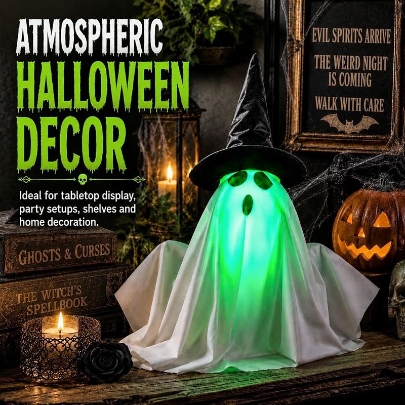 Animated Halloween Ghost Decoration – Sound & Touch Activated