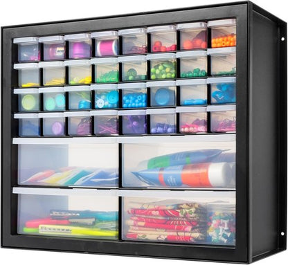 IRIS USA 36-Drawer Storage Cabinet - Versatile Organizer for Hardware, Crafts & More | Black