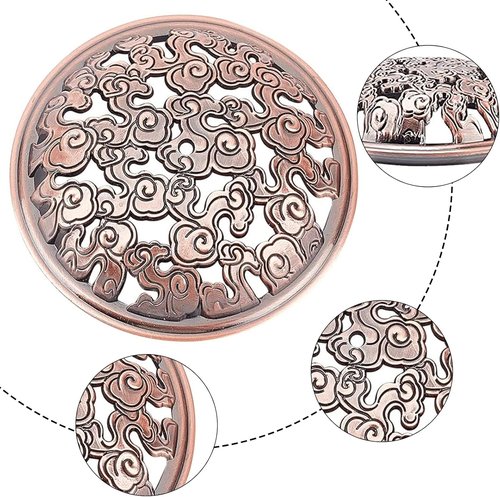 GORGECRAFT Candle Cover Toppers - 2PCS Gold & Red Alloy Cloud Design for Even Burning Jar Candles