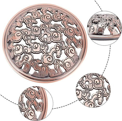 GORGECRAFT Candle Cover Toppers - 2PCS Gold & Red Alloy Cloud Design for Even Burning Jar Candles