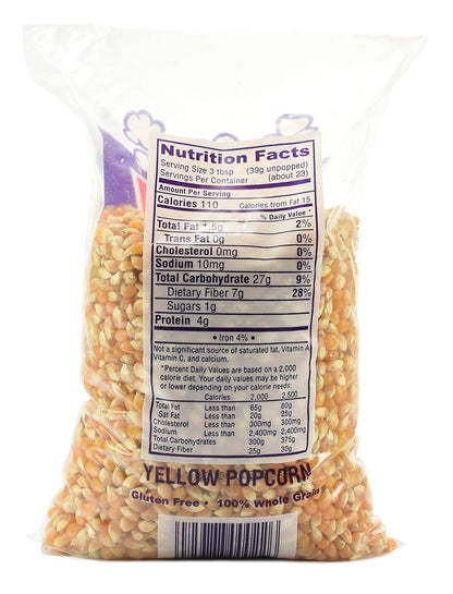Snappy Yellow Popcorn Kernels - Perfect for Air Poppers & Stovetops | 2 lbs Bag