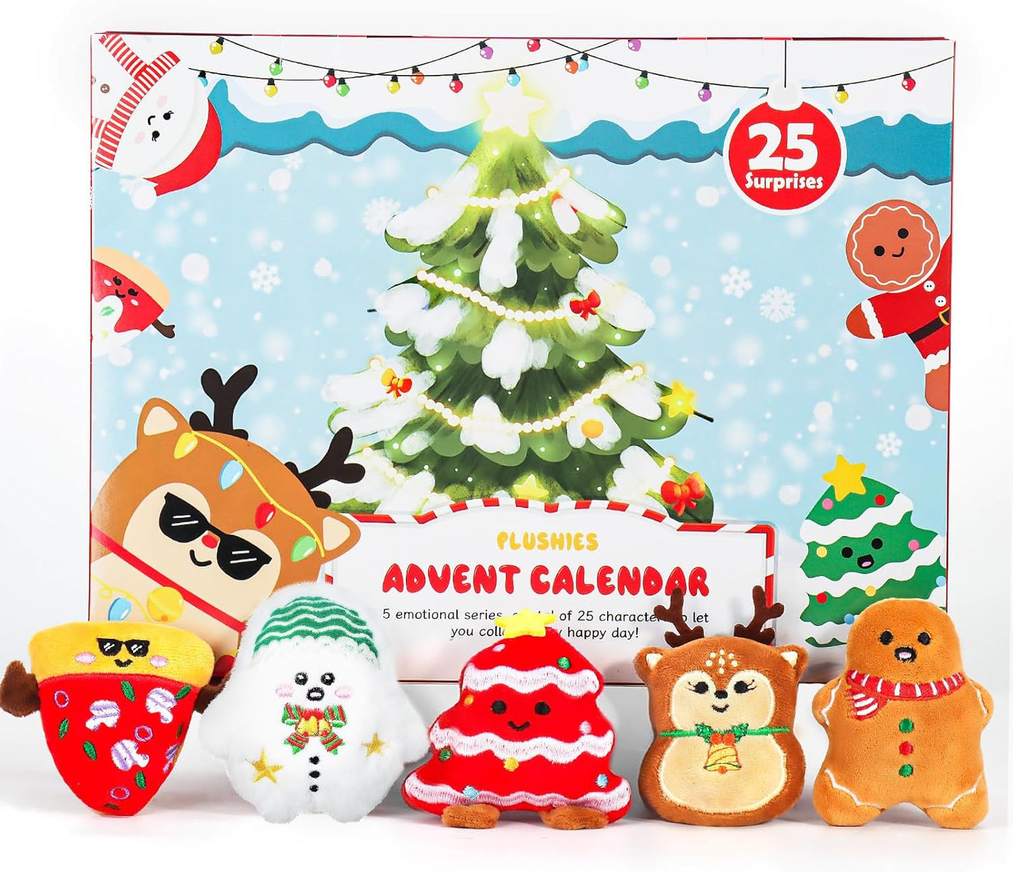 Mini Plush Advent Calendar 2025 by [Brand Name] - 25 Cute Emotional Plushies | Perfect Holiday Gifts for Kids & Collectors