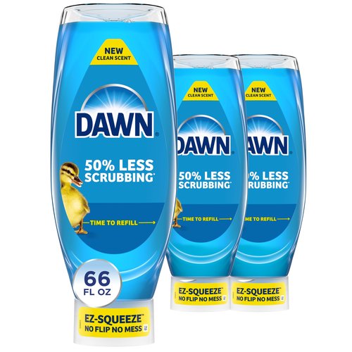 Dawn Ultra EZ-Squeeze Dish Soap, Dishwashing Liquid, Original, 3x22oz
