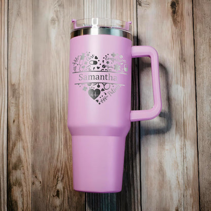 Personalized PA 40oz Tumbler - Stainless Steel with Handle | Perfect Physician Assistant Gift