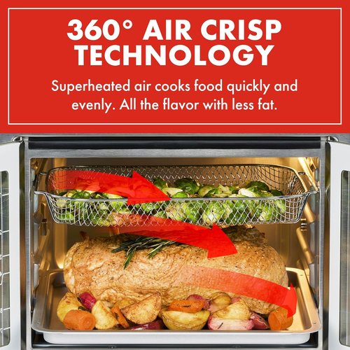 Emeril Lagasse Extra Large Air Fryer Toaster Oven - 24 Cooking Functions, 26QT Capacity, Stainless Steel Finish