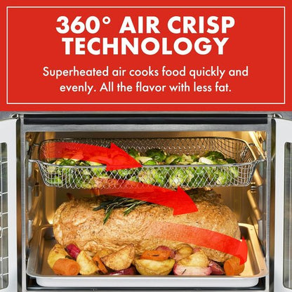 Emeril Lagasse Extra Large Air Fryer Toaster Oven - 24 Cooking Functions, 26QT Capacity, Stainless Steel Finish