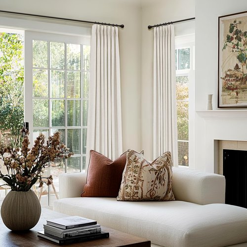 100% Blackout Shield Linen Look Textured Pinch Pleated Curtains Blackout Drapes 84 Inch Long 2 Panels Set, Faux Linen Blackout Curtains for Bedroom & Living Room, 40" W x 84" L, Beige