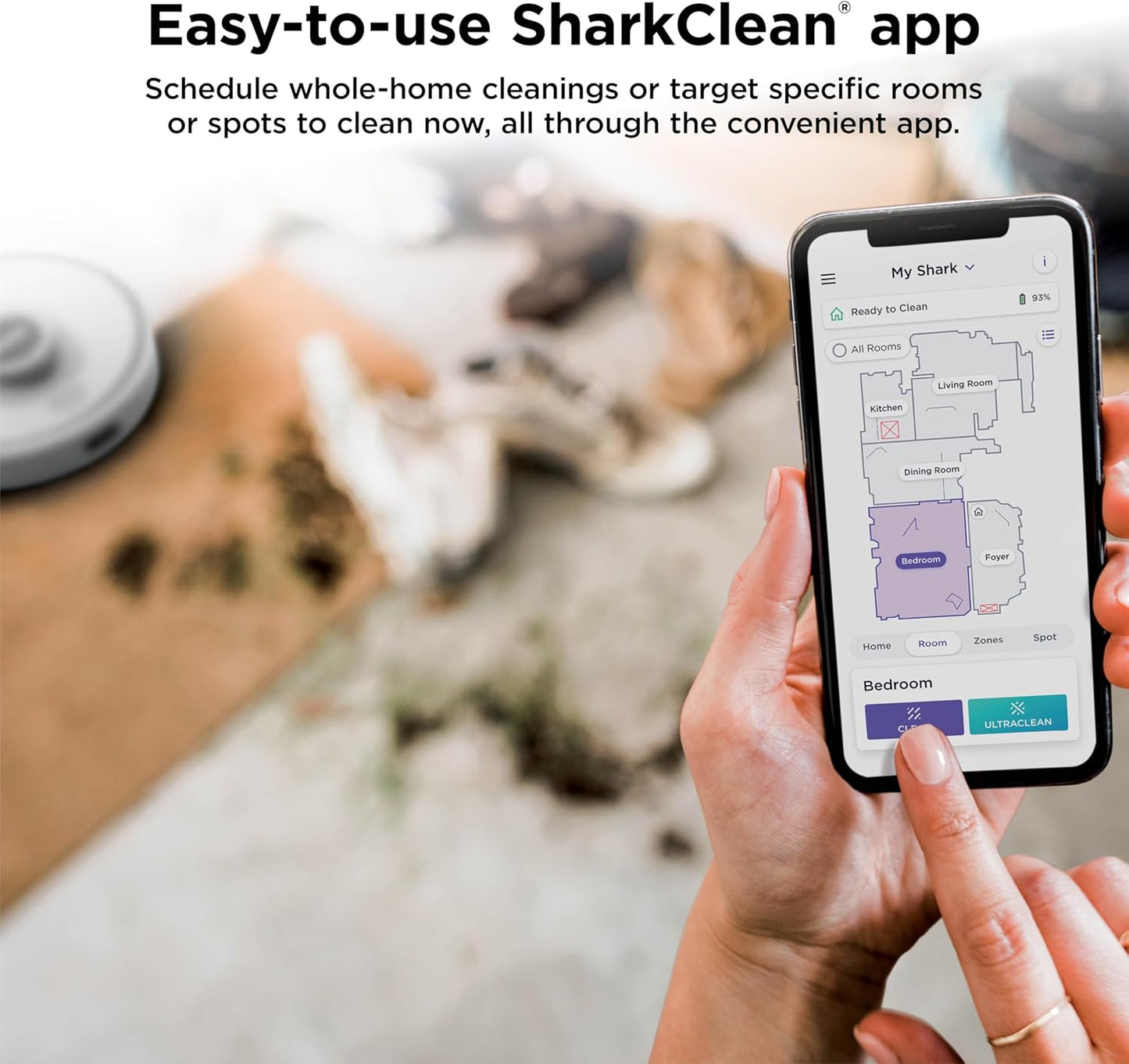 Shark Matrix Clean Robot Vacuum - Powerful Suction for Pet Hair & Hard Floors | Self-Empty Base | Cool Grey