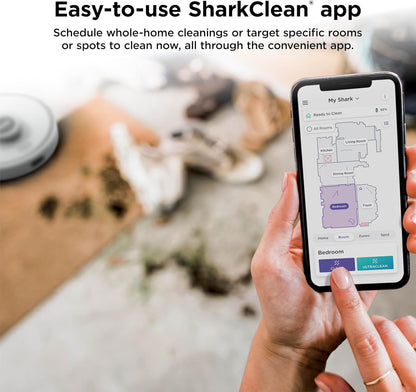 Shark Matrix Clean Robot Vacuum - Powerful Suction for Pet Hair & Hard Floors | Self-Empty Base | Cool Grey