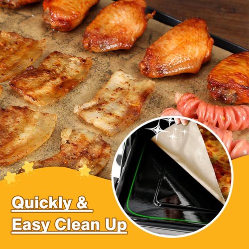 CHEFMAN Air Fryer Liners - Disposable Unbleached Parchment Paper, 120 PCS Square Non-Stick Baking Sheets