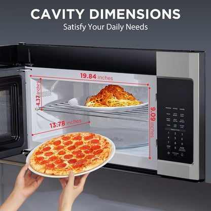 BLACK+DECKER Over The Range Microwave Oven - 1000 Watts, 400 CFM, 1.9 Cu.ft Capacity, Auto Cooking