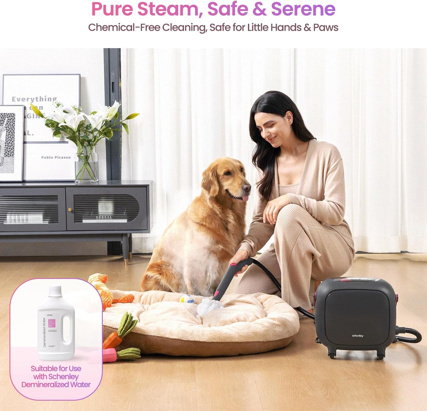 Schenley 21-In-1 Steam Cleaner - High-Pressure Heavy-Duty Steamer for Deep Cleaning Floors & Upholstery | Fast Heat-Up, Portable Design