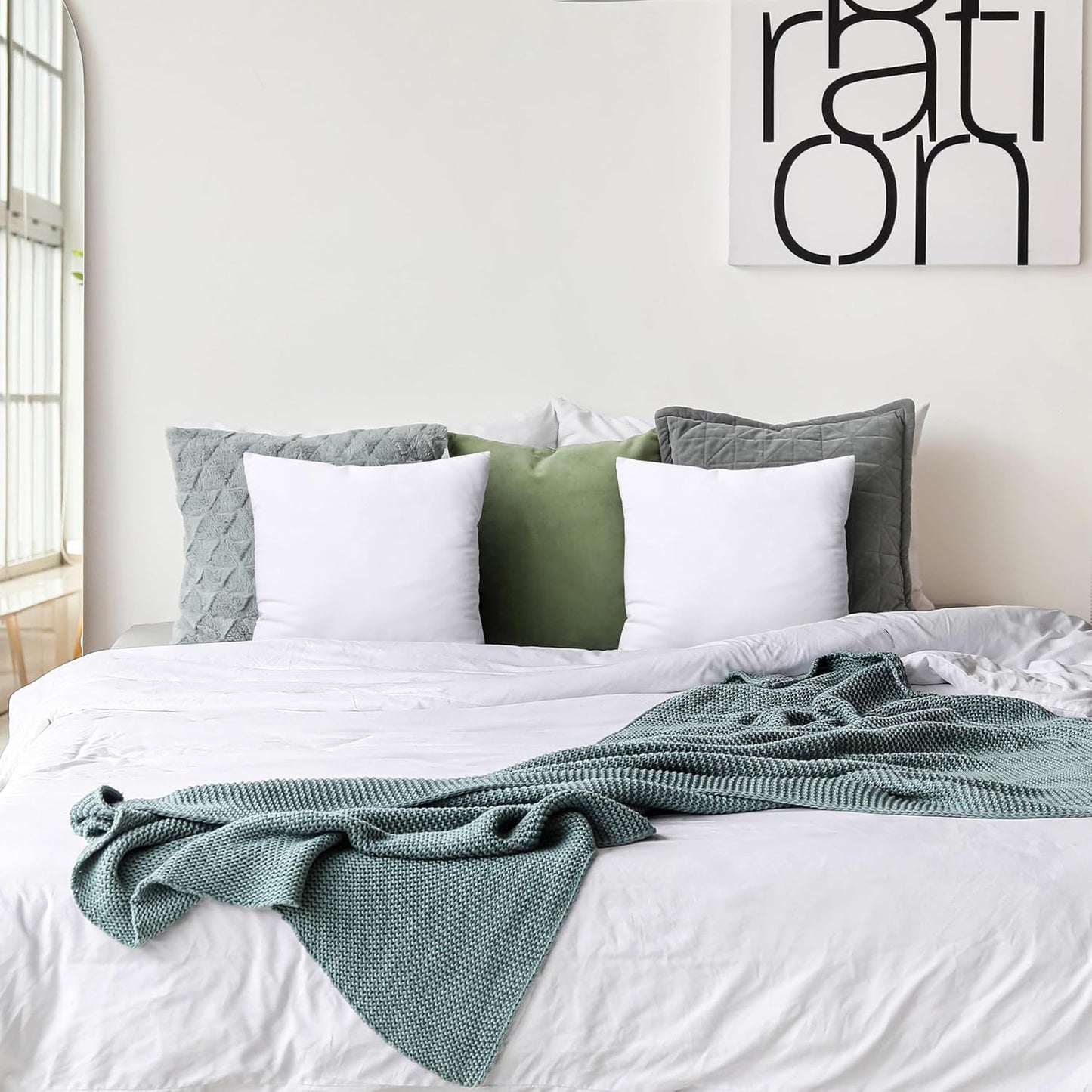 Utopia Bedding 18x18 Pillow Inserts - Set of 2 White Decorative Throw Pillows | Soft & Supportive Cushions for Bed, Sofa & Couch