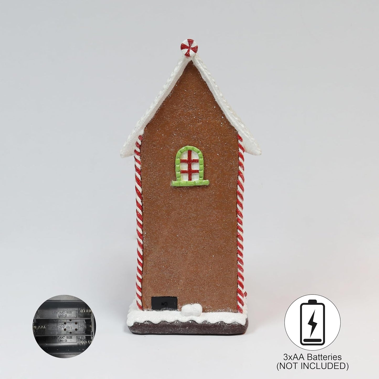 Moments In Time Gingerbread Village House - LED Light Up Christmas Decoration | 12.9” Handcrafted Polyresin Holiday Décor