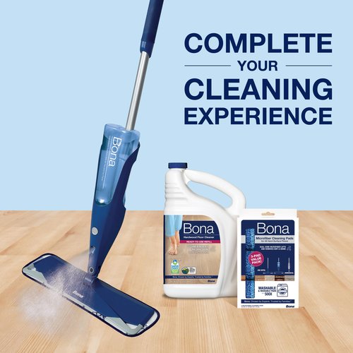Bona Hardwood Floor Cleaner Refill - 96 fl oz - Unscented - Refill Spray Mops and Spray Bottles - Residue-Free Floor Cleaning Solution for Wood Floors